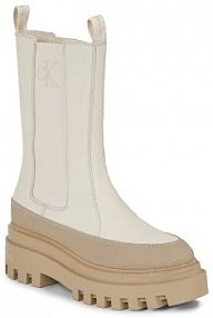 Botki Calvin Klein Jeans écru damskie 