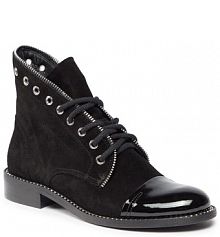 Botki na szpilce R.Polański czarne 