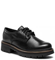 Półbuty na obcasie Clarks czarne damskie 