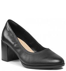 Półbuty na obcasie Clarks czarne damskie 