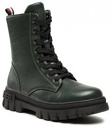 Kozaki Tommy Hilfiger zielone dziecięce 