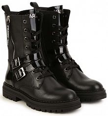 Botki Karl Lagerfeld  czarne dziecięce Z19112.36.39