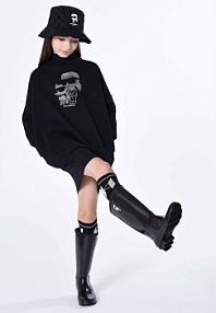 Kalosze Karl Lagerfeld  czarne dziecięce Z19121.27.35