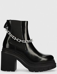 Botki na słupku HUGO  czarne 50509836.001