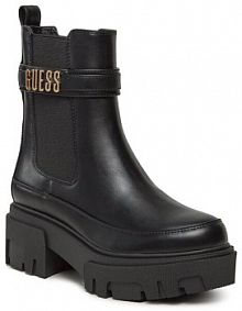 Botki na słupku Guess czarne 