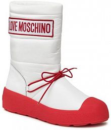 Śniegowce LOVE MOSCHINO białe damskie 