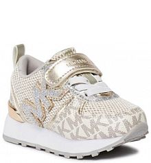 Buty na rzepy MICHAEL Michael Kors beżowe dziecięce 