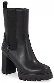 Botki na słupku Calvin Klein Jeans czarne 