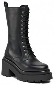 Botki na słupku Patrizia Pepe czarne 