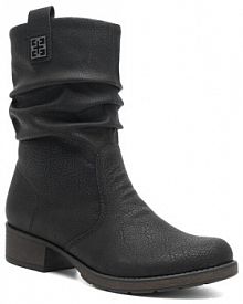 Kozaki na obcasie Rieker czarne 