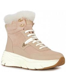 Botki na koturnie Geox beżowe 