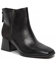 Botki na słupku Caprice czarne 