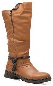 Kozaki na obcasie Rieker brązowe 