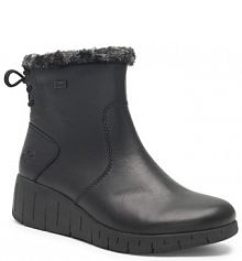 Botki na koturnie Rieker czarne 