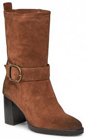 Botki na słupku Tamaris brązowe 