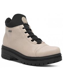 Botki na słupku Rieker beżowe 