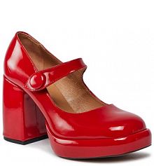 Półbuty wsuwane R.Polański czerwone damskie 