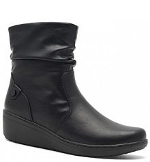 Botki na koturnie Clara Barson czarne 