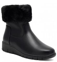 Botki na koturnie Clara Barson czarne 