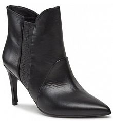 Botki na szpilce Baldowski czarne 