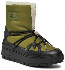 Śniegowce Tommy Hilfiger zielone damskie 