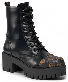 Botki na słupku Guess czarne 