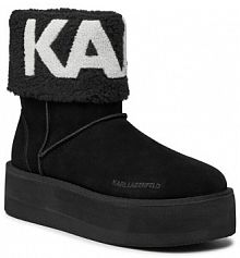 Botki KARL LAGERFELD czarne damskie 