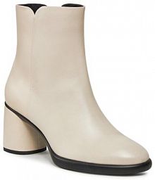 Botki na słupku ECCO białe 