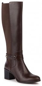 Kozaki na obcasie Geox brązowe 