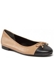 Baleriny Tory Burch beżowe damskie 