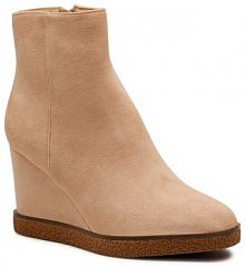 Botki na koturnie Jenny Fairy beżowe 