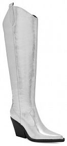 Kozaki na obcasie Jenny Fairy srebrne 