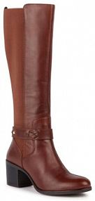 Kozaki na obcasie Geox brązowe 