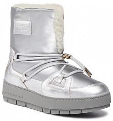 Śniegowce Tommy Hilfiger szare damskie 