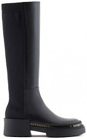 Kozaki Emporio Armani  czarne damskie X3O228.XN415.00002