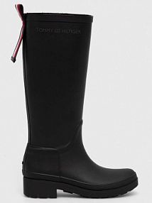 Kalosze Tommy Hilfiger  czarne damskie FW0FW07665