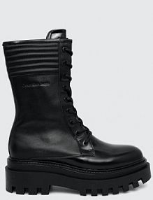 Workery Calvin Klein Jeans  czarne damskie YW0YW01137