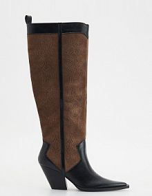 Skórzane kowbojki Reserved wielobarwny damskie 1598V-MLC