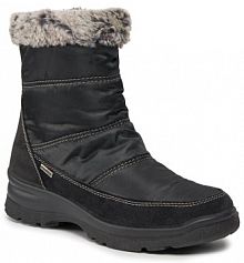 Botki na koturnie Imac czarne 