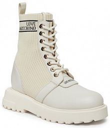 Botki LOVE MOSCHINO białe damskie 