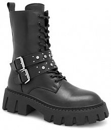 Botki na słupku Eva Minge czarne 