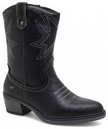 Kozaki na obcasie Mustang czarne 