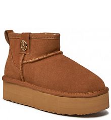 Kozaki Patrizia Pepe brązowe dziecięce 