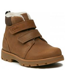 Kozaki Clarks brązowe dziecięce 