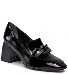 Półbuty na obcasie Baldowski czarne damskie 