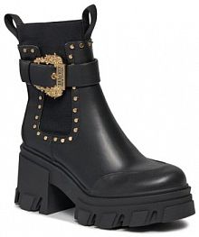 Botki na słupku Versace Jeans Couture czarne 