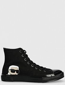Trampki wysokie Karl Lagerfeld  czarne męskie KL50359.H0X