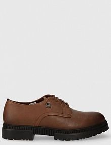 Półbuty sznurowane Tommy Hilfiger  brązowe męskie FM0FM04647