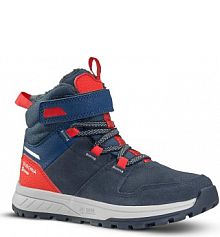 Buty turystyczne dla dzieci Quechua SH500 Warm zapinane na rzep wodoodporne dziecięce