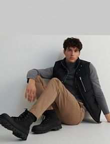 Buty trekkingowe Reserved czarne męskie 9494V-99X